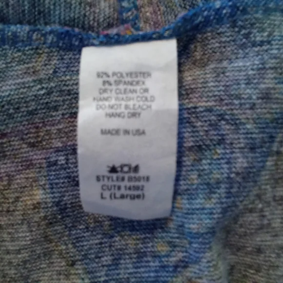 Beautiful sleeveless paisley duster, Sz.L, never worn! - Picture 5 of 5